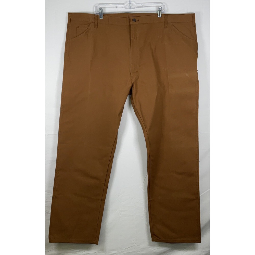 NWT Men's Dickie's Brown Utility Carpenter Jeans Hammer Loop Rule Pocket 50 X 32